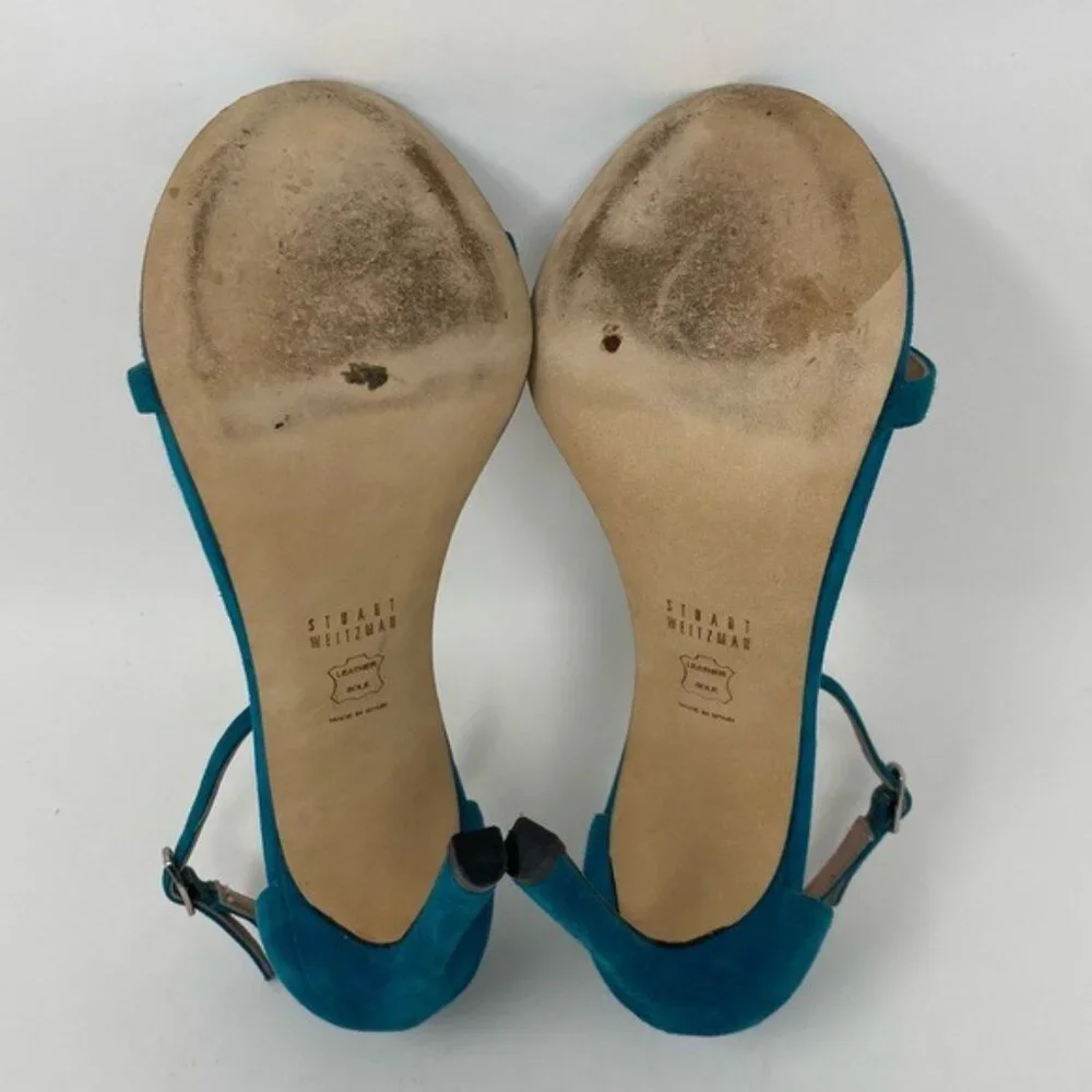 Stuart Weitzman Suede Ankle-Strap Sandals size 9